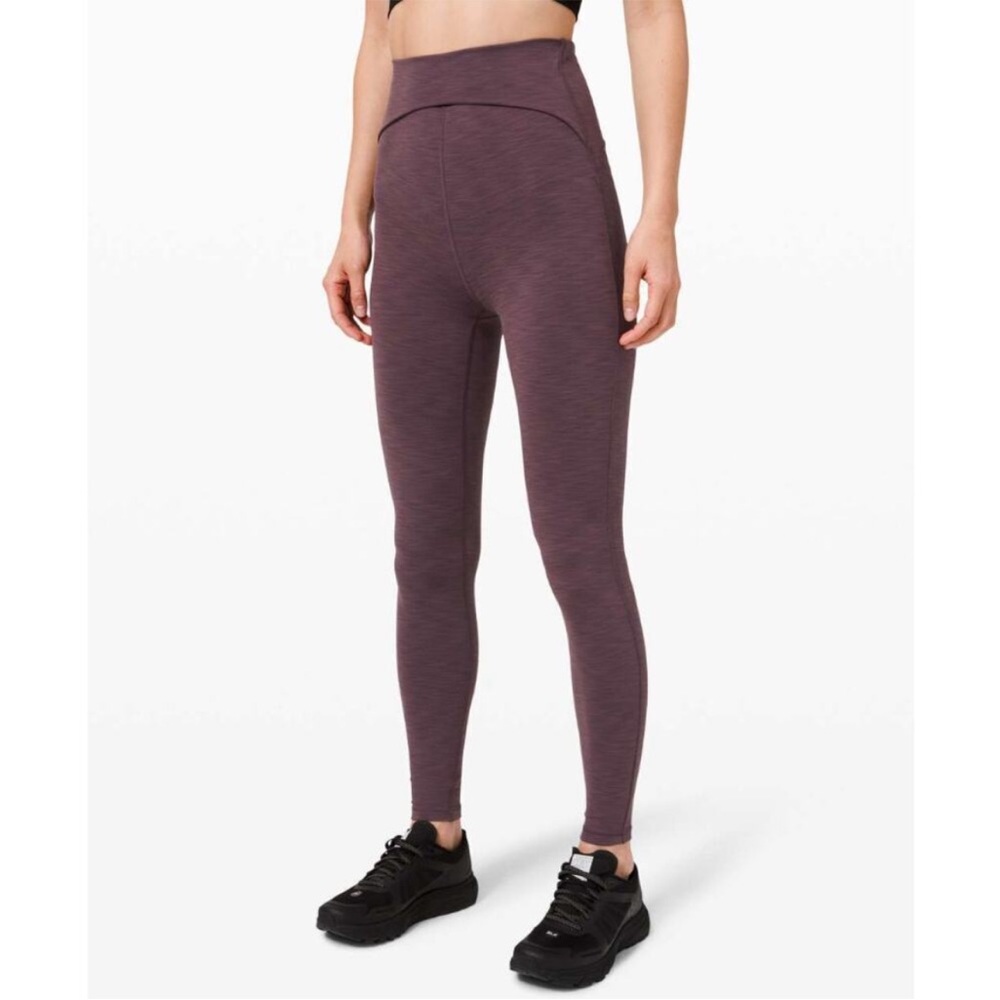 Lululemon Power Within 28in Super High Rise Legging Heathered Black Currant 10
